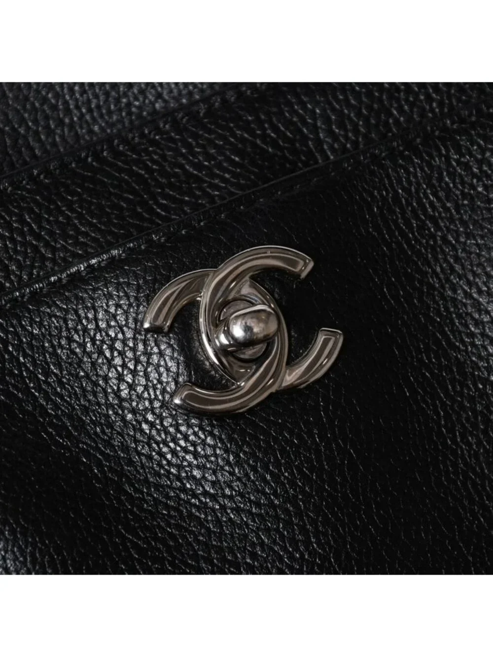 Chanel Executive Tote Bag Medium CC Logo Caviar Leather Black